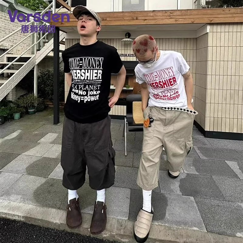 唐狮集团Varsden日系街头嘻哈工装短裤男夏季vibe原宿口袋五分裤
