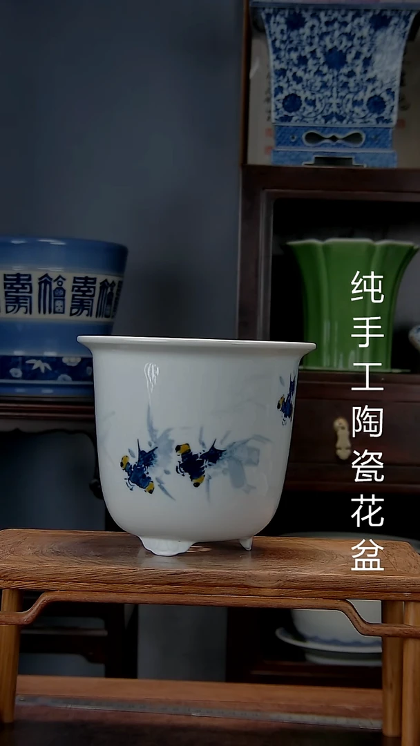 景德镇陶瓷手工花盆