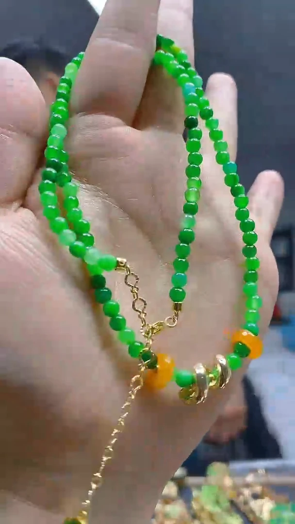 【闪购商品】翡翠耳饰合金057翡翠锁骨链