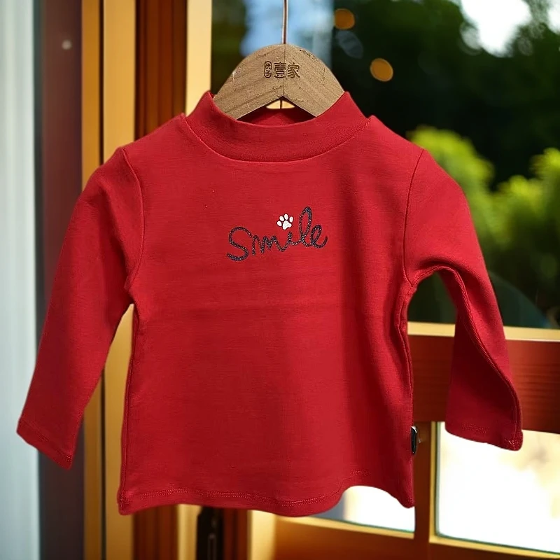 优儿宝贝1132109女宝春秋打底针织百搭时尚舒适长袖T桖洋气韩版