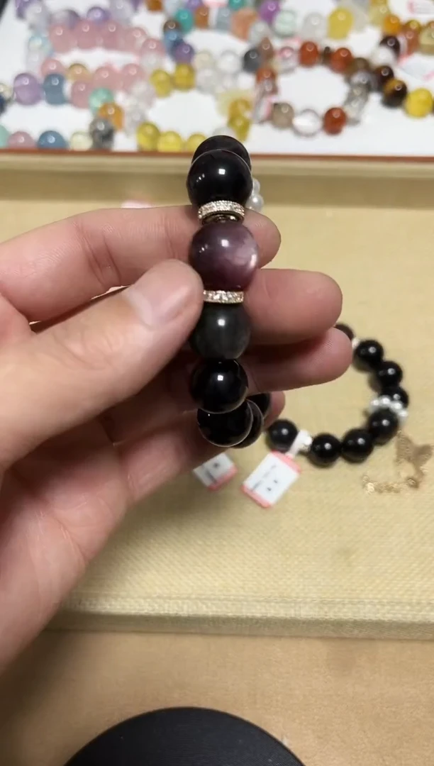 未镶嵌手链水晶21-102银曜石手串