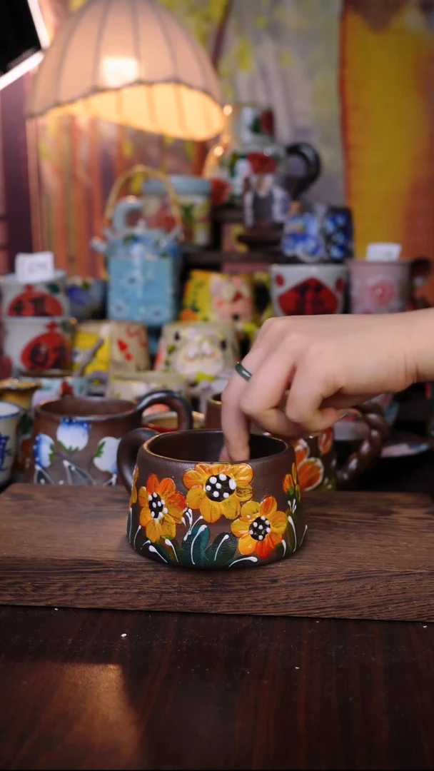 杯子泥垚手作 景德镇手工手绘陶瓷器物