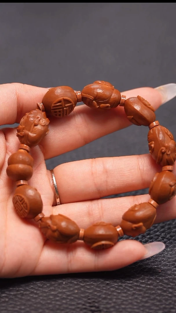 橄榄核手串1.5五福星