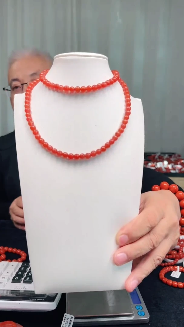 未镶嵌多样性发一件南红玛瑙7mm保山圆珠多圈冰红