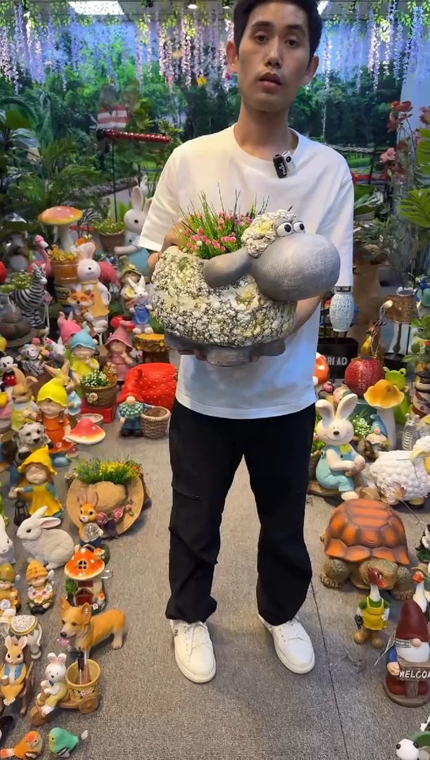 花盆庭院摆件&00&