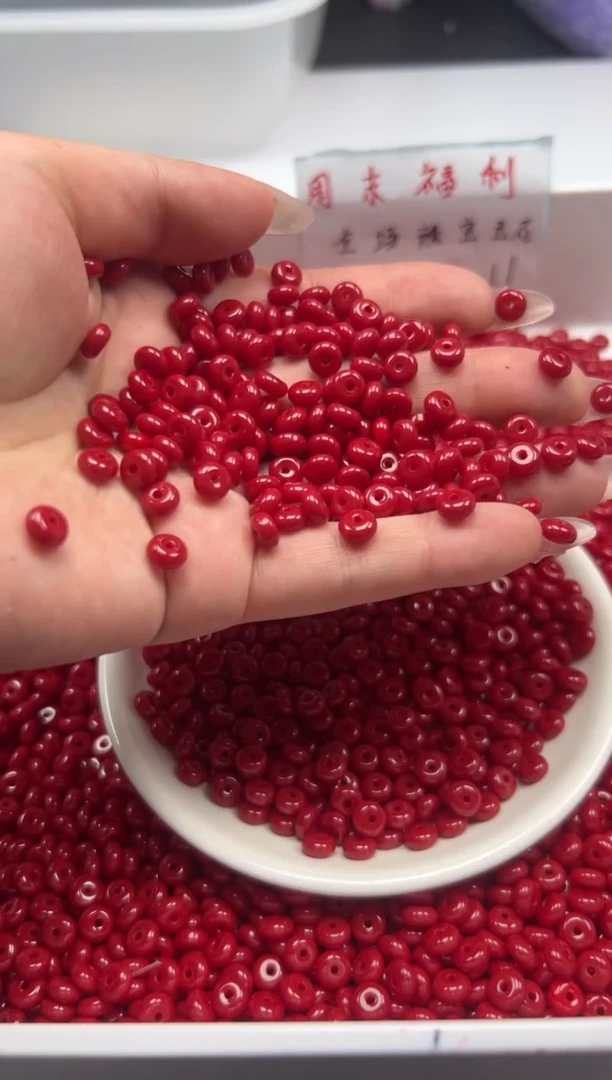 南红玛瑙未镶嵌颈饰w2256锦红南红隔片6*3mm*50颗