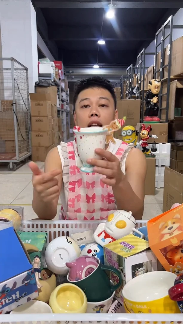 瓷片姜饼人一杯一勺