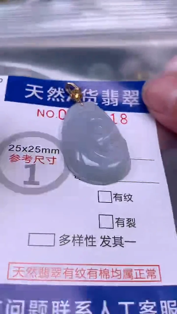 翡翠未镶嵌吊坠(不含链)1