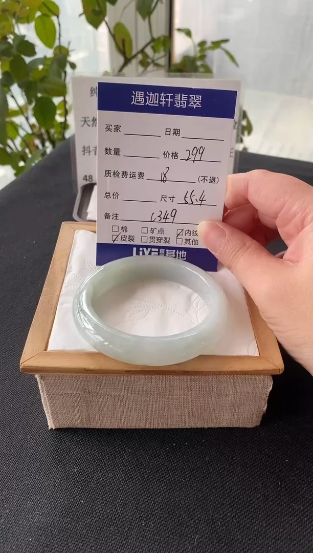 未镶嵌手镯翡翠55.4圈口 C349编码