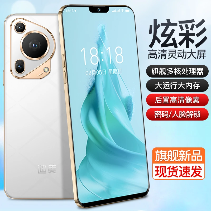 【官方正品】全新智能大屏全网通双卡双待品牌手机迪美256黑白