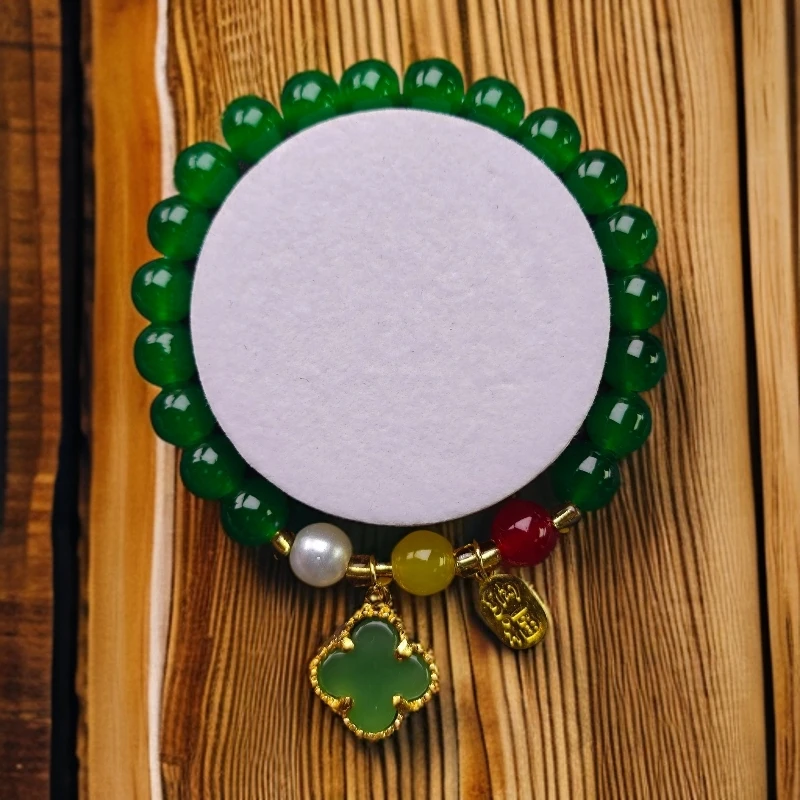 官方正品百搭碧绿高级显气质手链