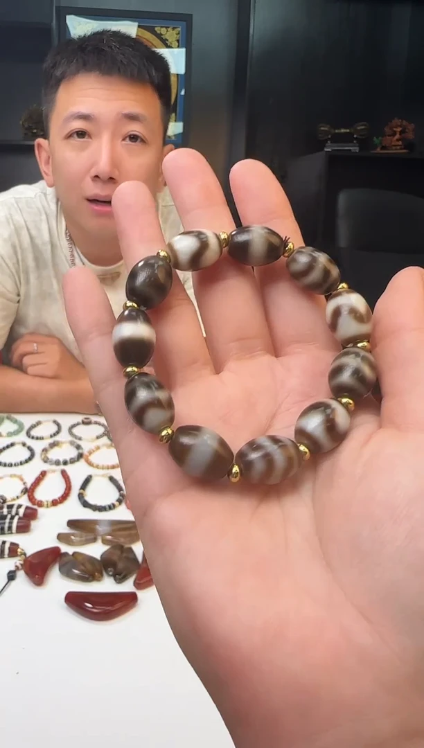 未镶嵌手串玛瑙/玉髓1107-121多样性发货