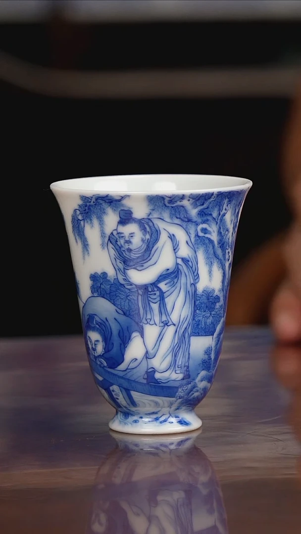 晓竹窑青花濠梁观鱼