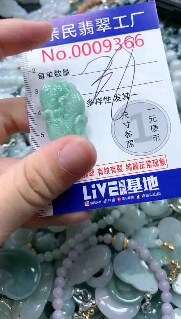 翡翠未镶嵌吊坠(不含链)9366