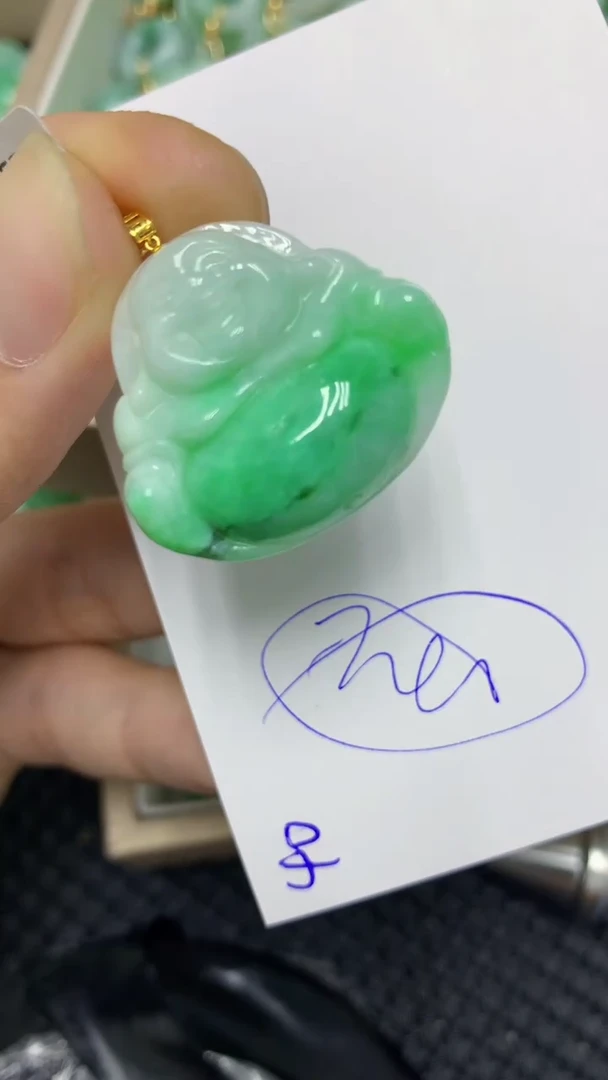 颈饰18K金镶嵌翡翠翡翠11111111