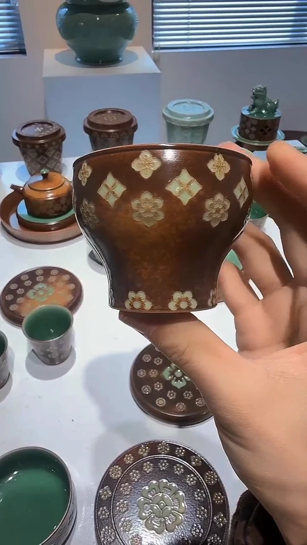 青瓷手工茶器包邮