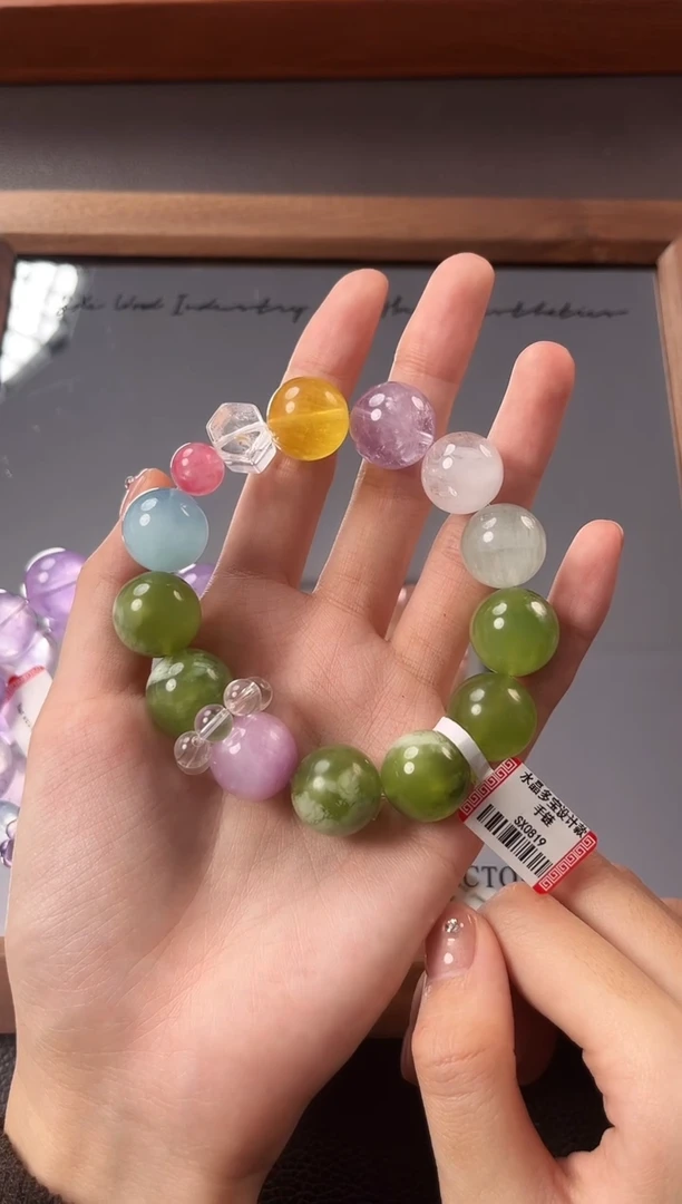 未镶嵌手链水晶3-41水晶多宝设计款手链