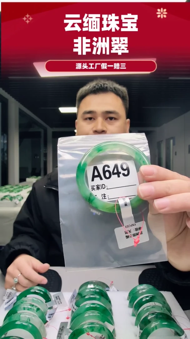 未镶嵌手镯石英质玉（非洲翠）58圈口649