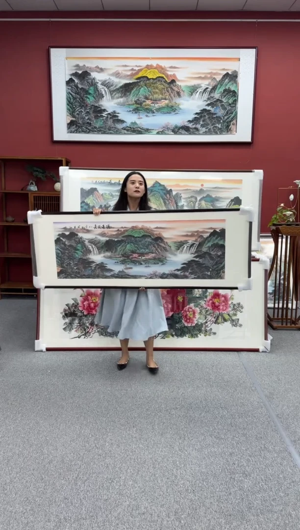 国画手绘  源远流长  172*62