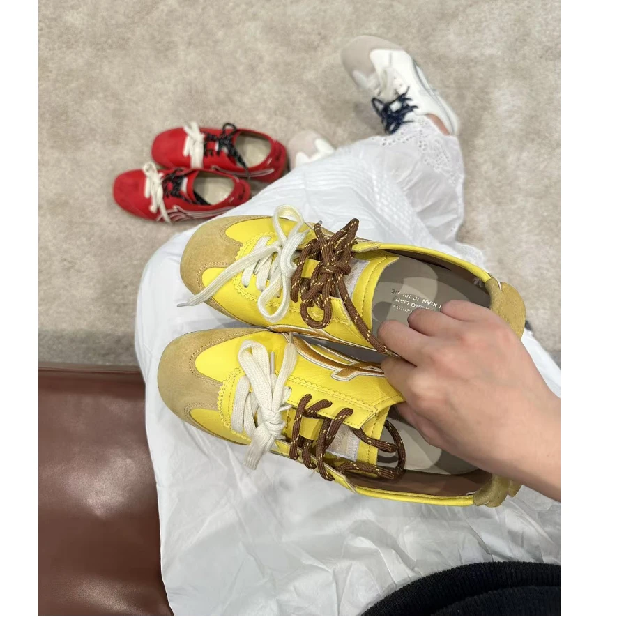 DEZI宝藏衣橱舒适线条拼色内增高潮鞋板鞋时尚女休闲鞋LS1625066