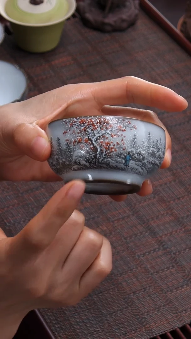 【闪购商品】九序《傲雪寒梅矮口杯》