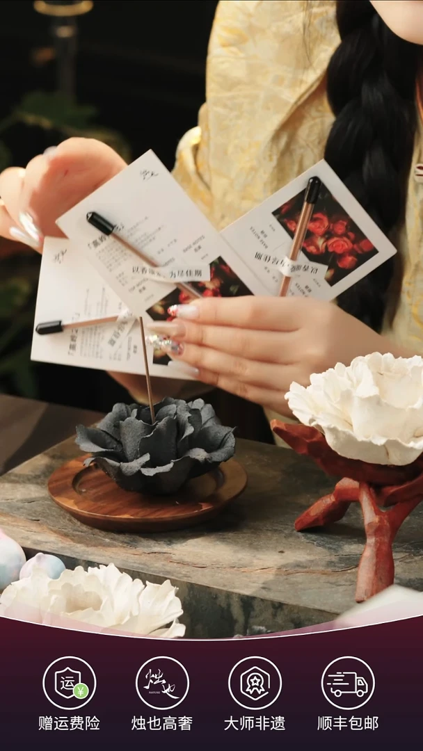 陶瓷烛也景德镇非遗手捏陶瓷花玄夜