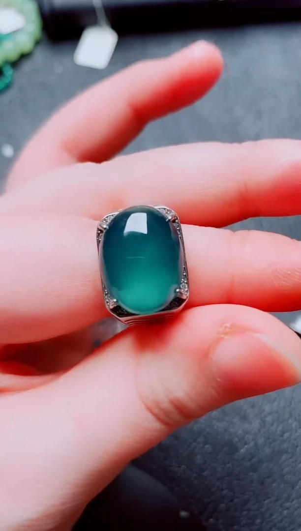银S925镶嵌戒指翡翠1111