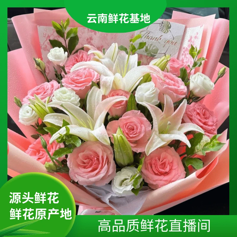 颜花【戴安娜+重瓣百合】云南基地直发 两单升级顺丰/空运