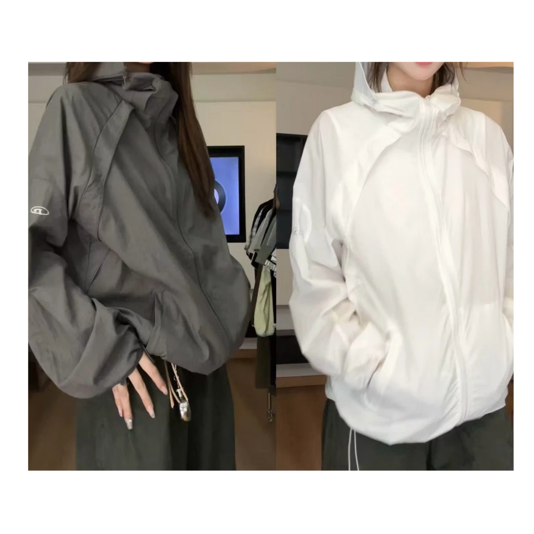 【逗逗】夏季连帽防晒服薄款透气防紫外线运动旅游外套男女情侣Y215