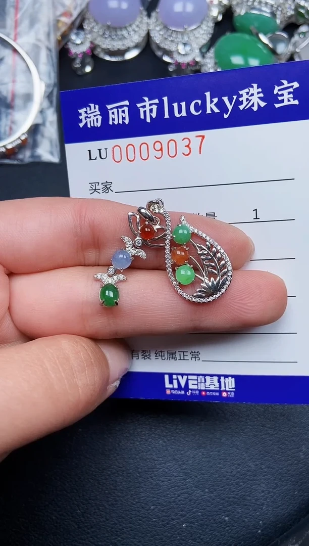 【闪购商品】翡翠颈饰银S925镶嵌9037