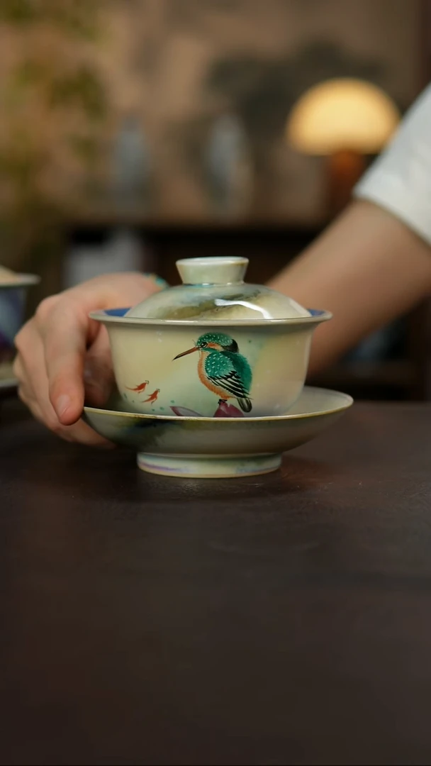 杯景德镇陶瓷杯碗柴烧多人