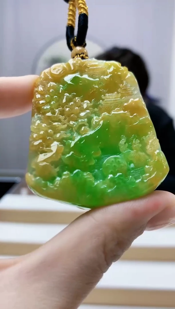 未镶嵌定制翡翠5060jw-毛货挂件139