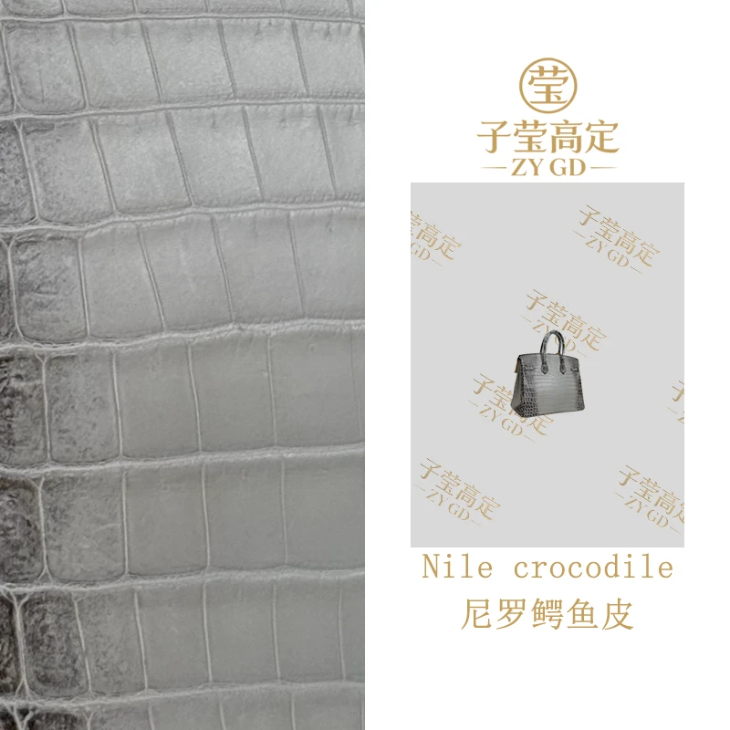 【子莹高定】私定25CM初代喜马拉雅尼罗鳄鱼皮全手工蜡线缝制手提包