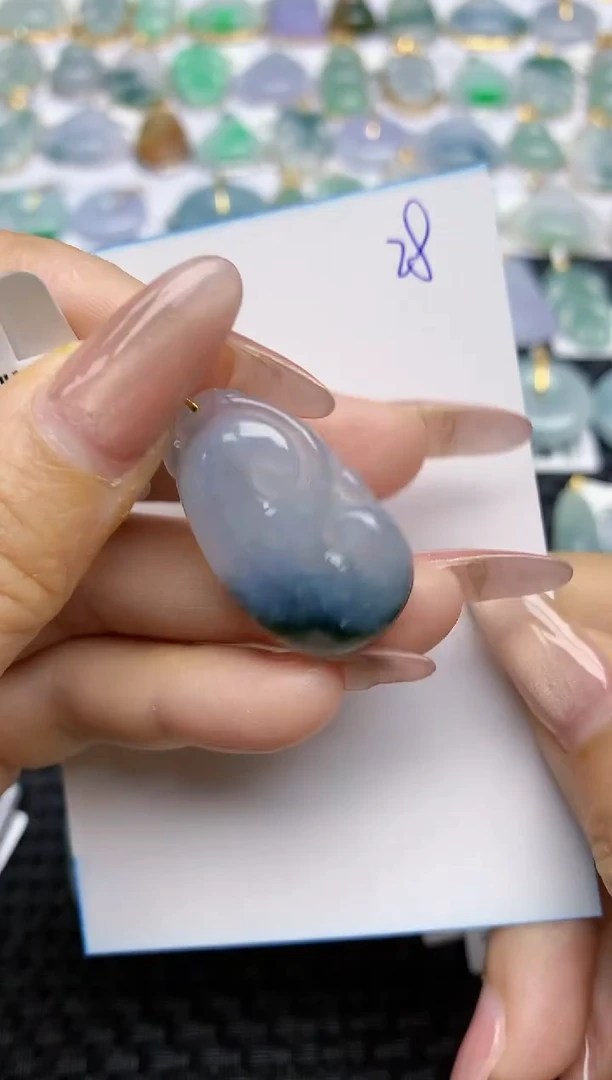 【闪购商品】翡翠颈饰18K金镶嵌天然A货翡翠 28