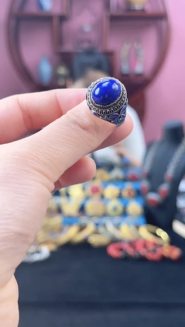 非遗 花丝镶嵌  开口戒
