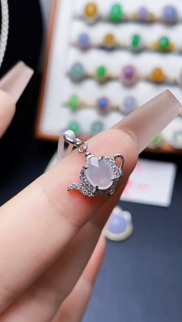 银S925镶嵌戒指翡翠0283