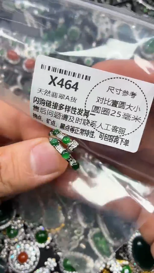 颈饰未镶嵌翡翠X464戒指