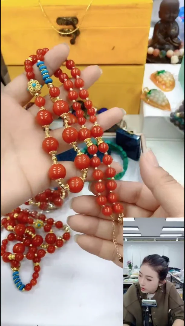 玛瑙/玉髓颈饰合金2867原创项链