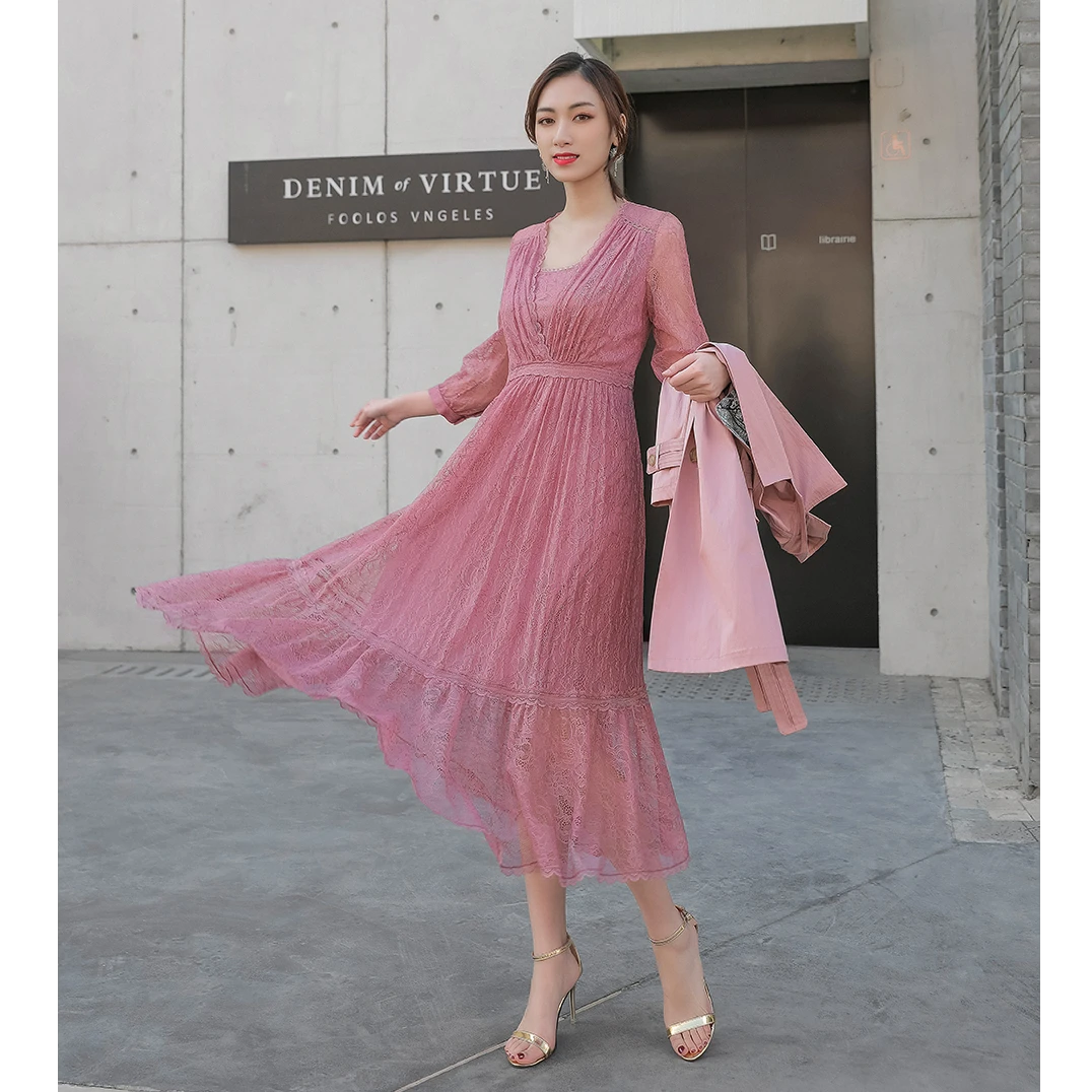 【粉丝专享】她翼夏季镂空连衣裙百搭时尚裙子AA1233221039