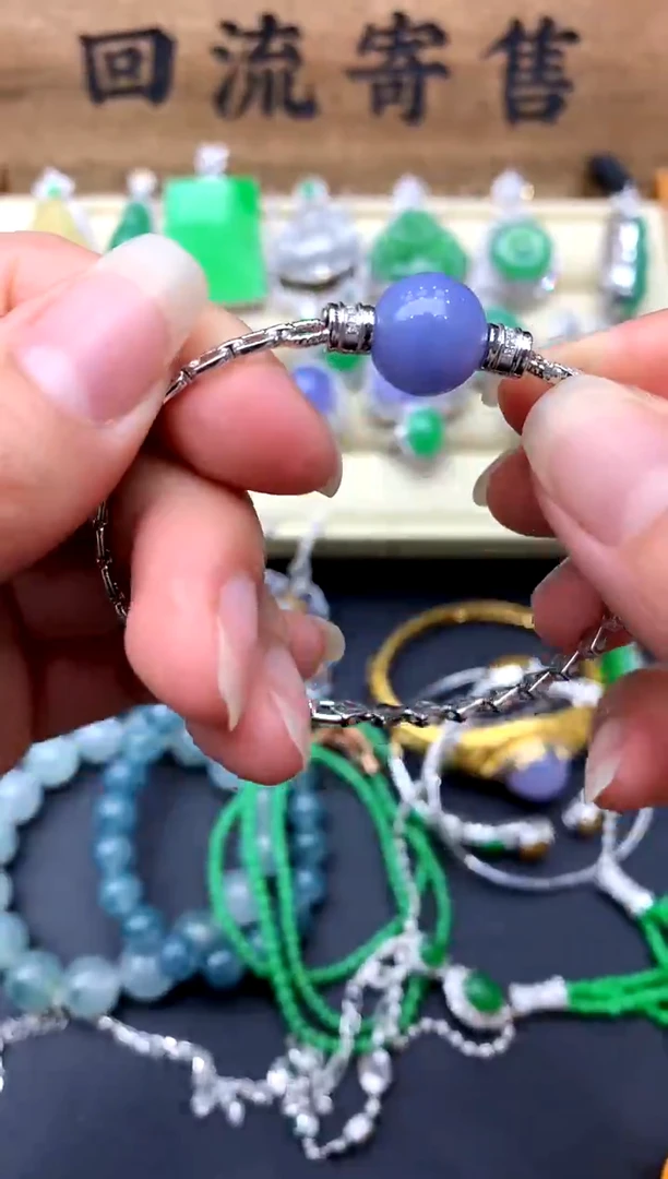 【闪购商品】翡翠手镯18K金镶嵌392-中国好珍宝