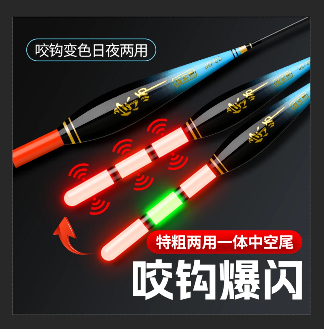 【买一送一】大物远投矶钓路滑夜光漂加粗醒目咬钩爆闪电子漂路滑漂