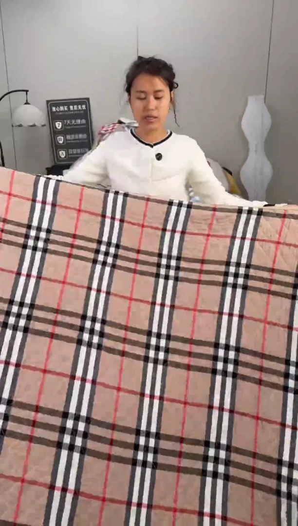 棉纯棉格纹200*220