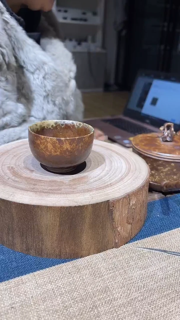 摆件陶原生态原矿草木灰杯子