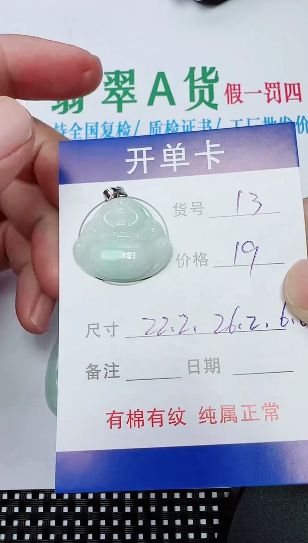 吊坠(赠链)银S925镶嵌翡翠13