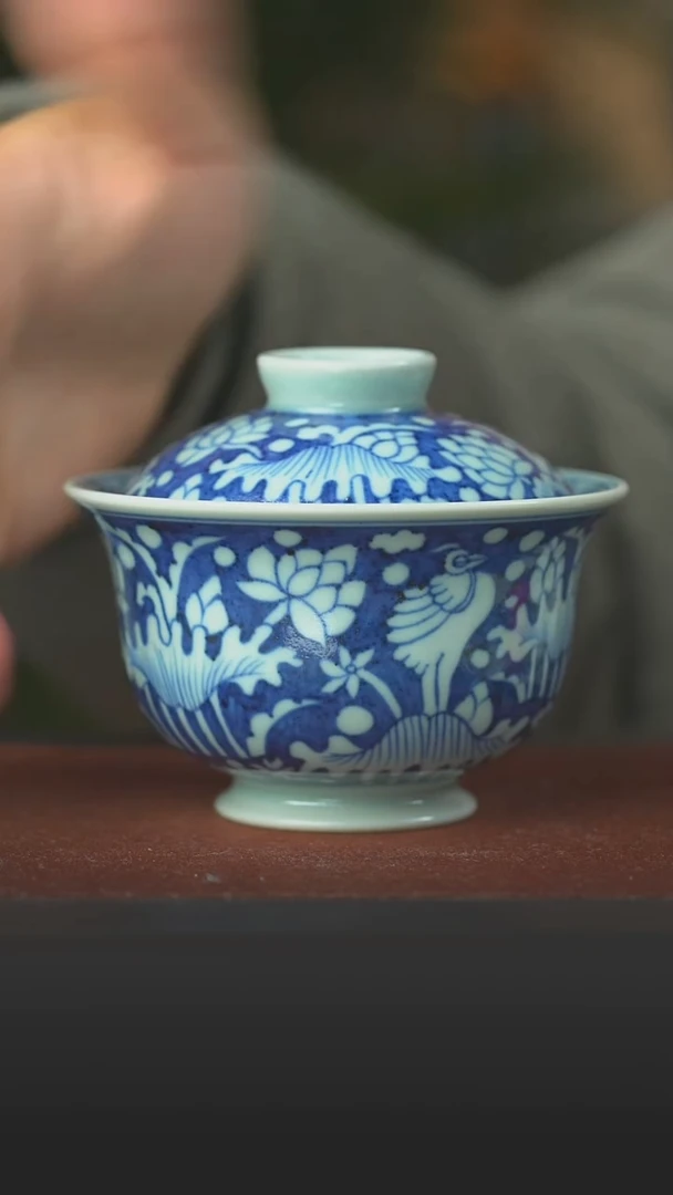 陶瓷一路连科盖碗