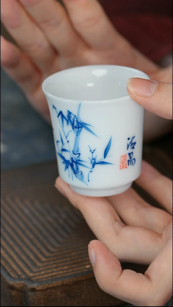 【冰种墨竹杯】【9西泠纸盒】