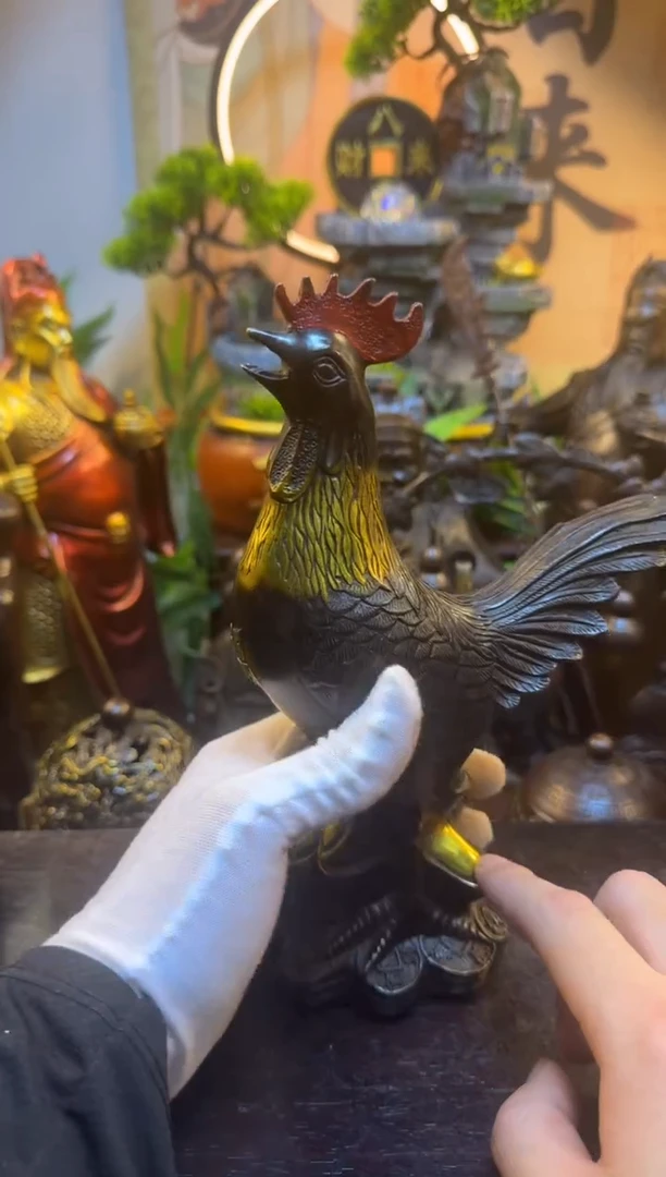 潼潼古铜只卖真铜！（立体公鸡像）