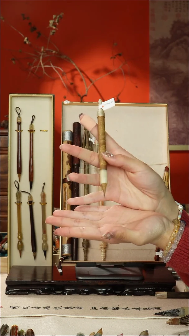 255号闪孤品高货毛笔链接 清水试笔 蘸墨不退