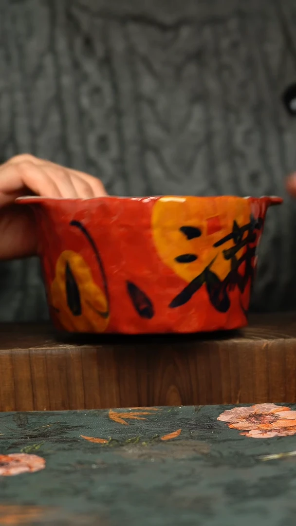 杯釉下彩手工手绘同款陶器