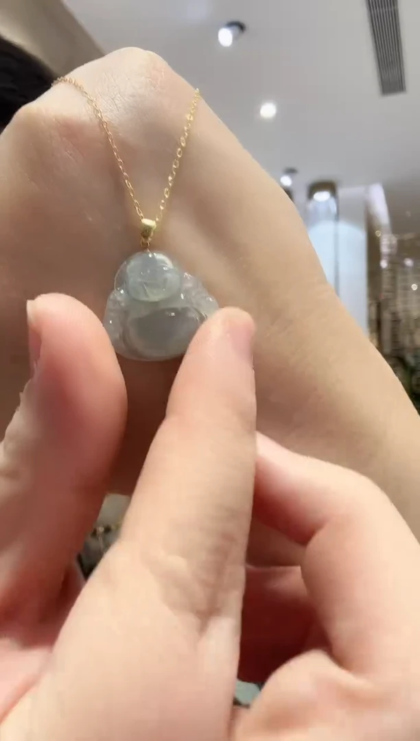 颈饰18K金镶嵌翡翠【6】